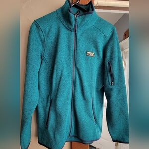 L.L. Bean Teal Zip-Up Jacket with Pocket